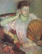Mary Cassatt The woman taking the fan Spain oil painting artist